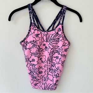 Athleta Girl Pool Days Tankini Blue and Pink Girls size XL/14